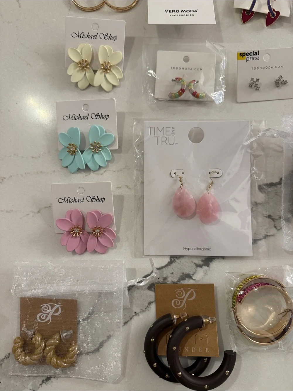 Steve Madden Mixed Color Women's Earring Collection